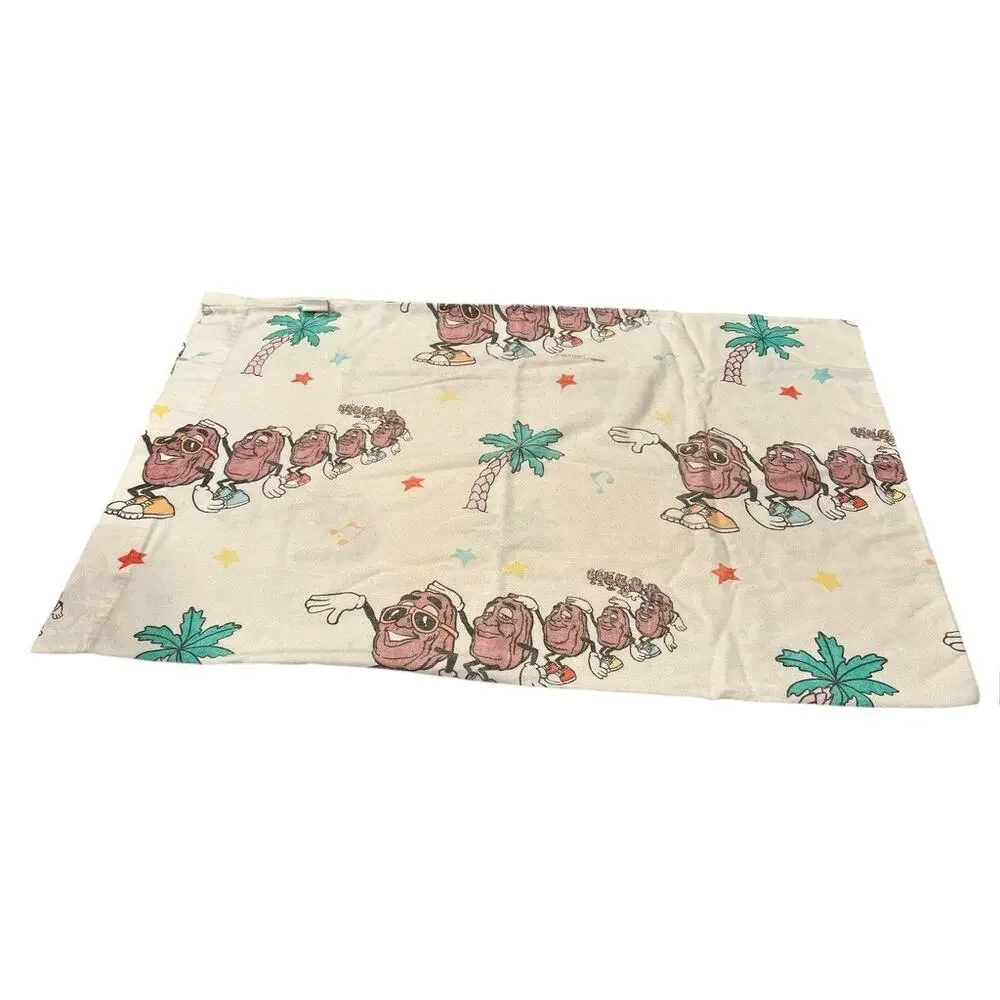 Vintage 80s California Raisins Twin Sheet Set Sears Nostalgic Refashion Kidcore